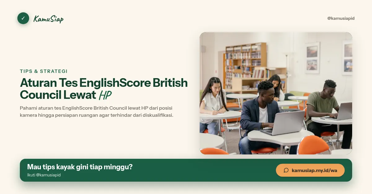 Aturan Tes EnglishScore British Council Lewat HP