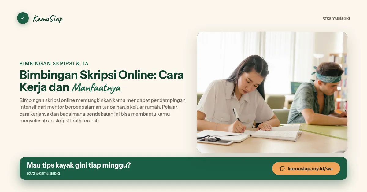 Bimbingan Skripsi Online: Cara Kerja dan Manfaatnya