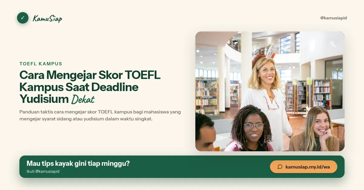Cara Mengejar Skor TOEFL Kampus Saat Deadline Yudisium Dekat