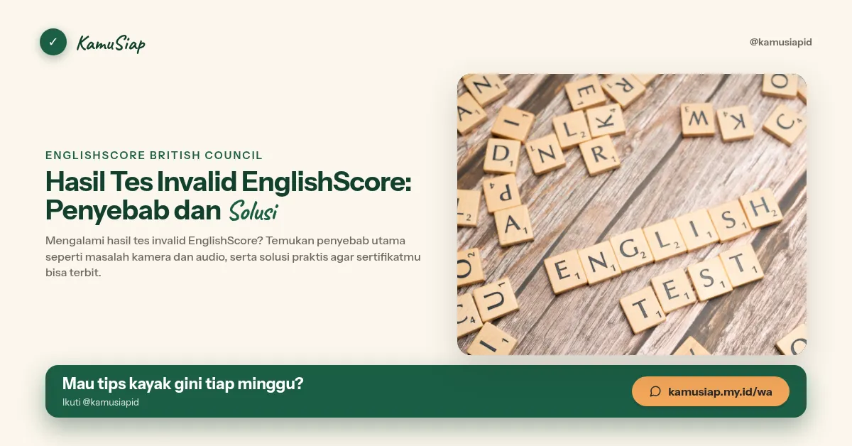 Hasil Tes Invalid EnglishScore: Penyebab dan Solusi