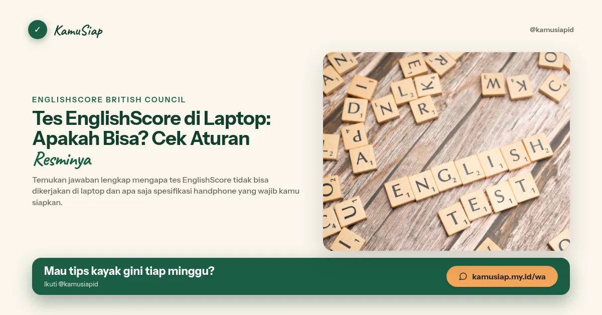 Tes EnglishScore di Laptop: Apakah Bisa? Cek Aturan Resminya